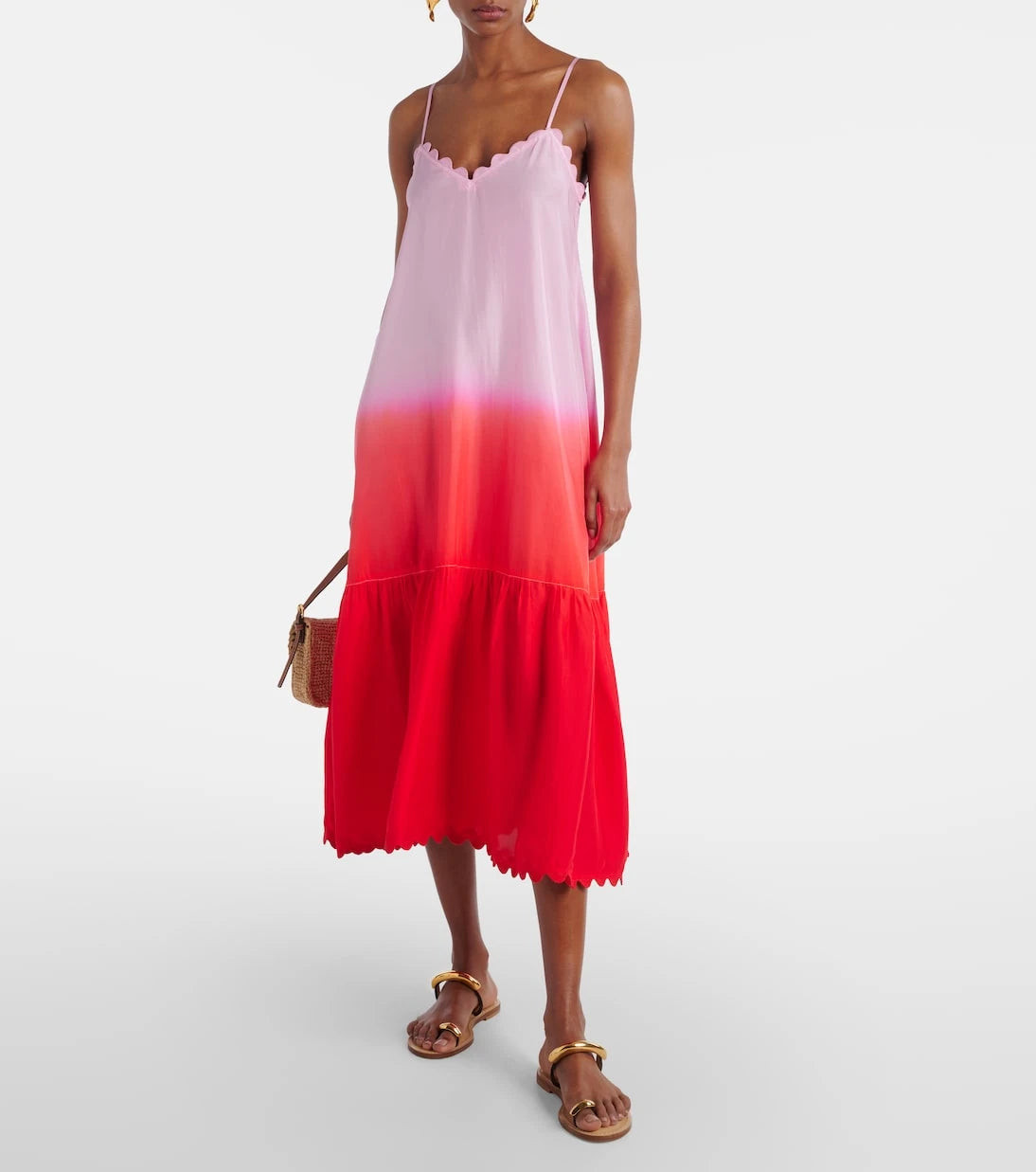 Juliet Dunn - Ombré silk midi dress