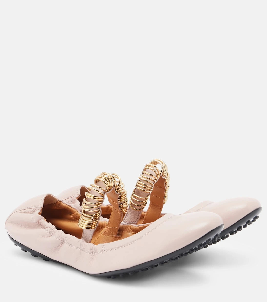 Tod's - Embellished leather ballet flats