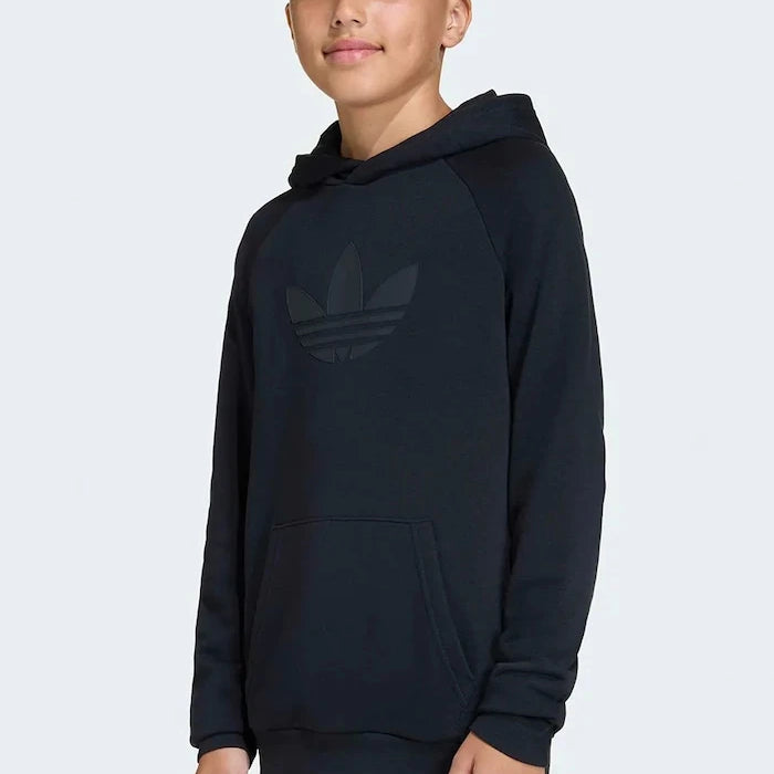adidas Originals çocuklar için pamuklu kapüşonlu sweatshirt