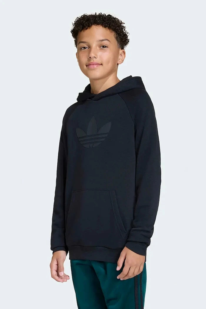 adidas Originals çocuklar için pamuklu kapüşonlu sweatshirt