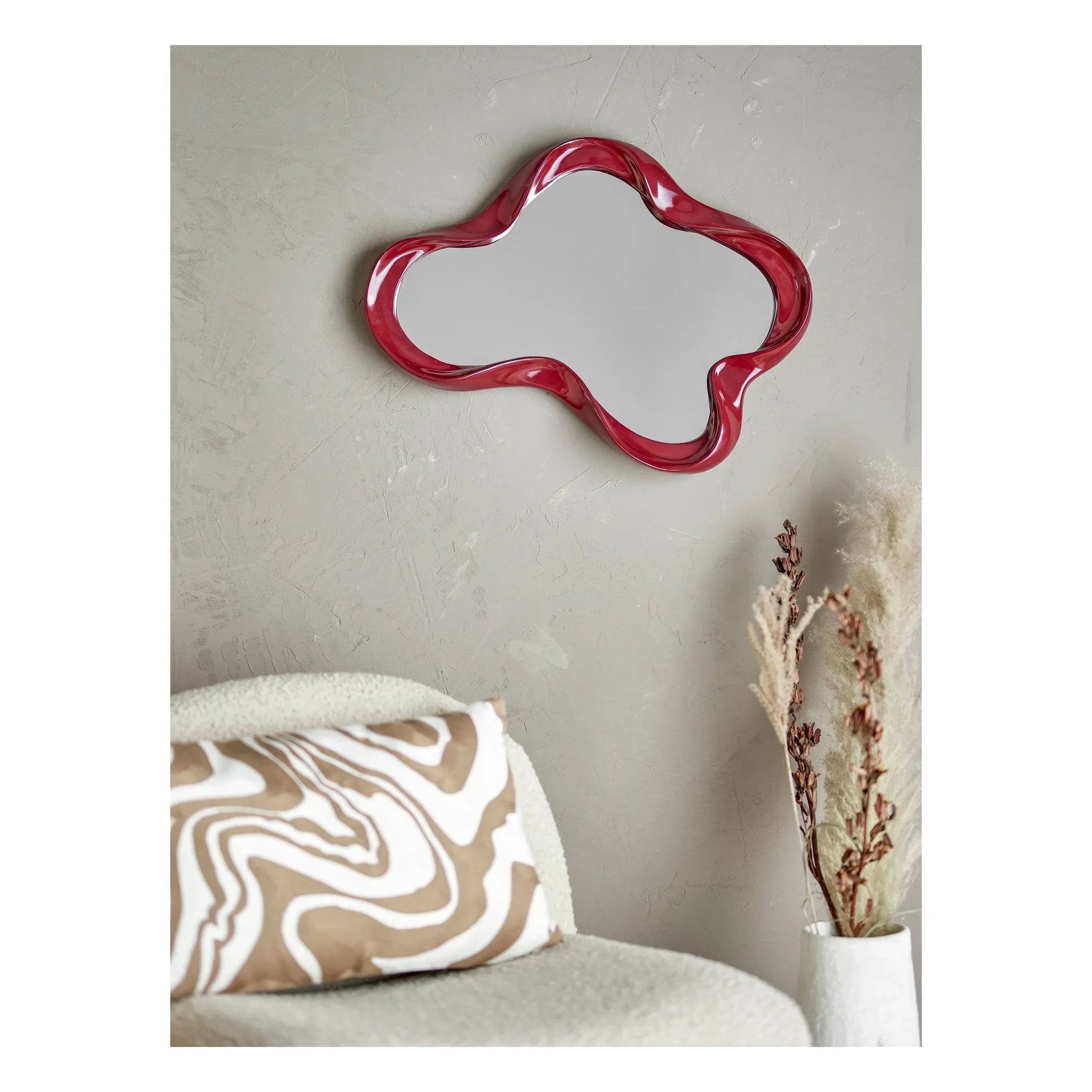 Bloomingville - Violeta wall mirror | Cherry red