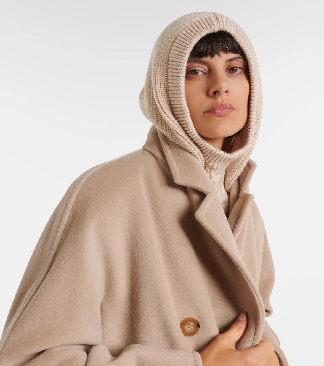 Max Mara - Logo intarsia wool balaclava