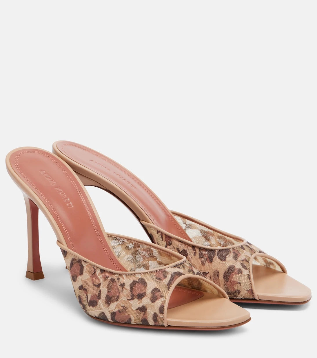 Amina Muaddi - Alexa leopard-print lace mules