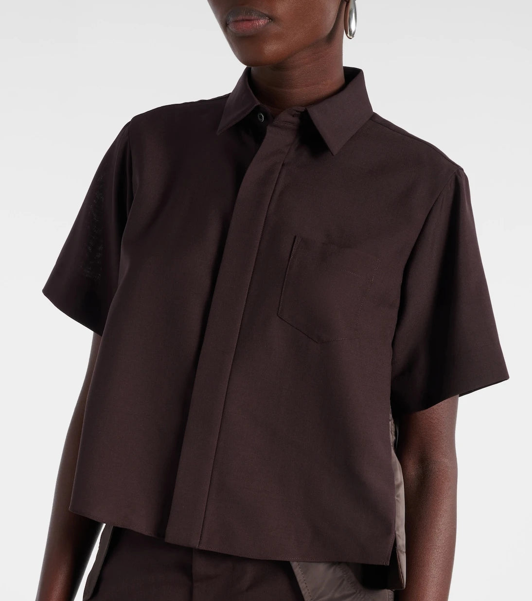 Sacai - Cropped shirt