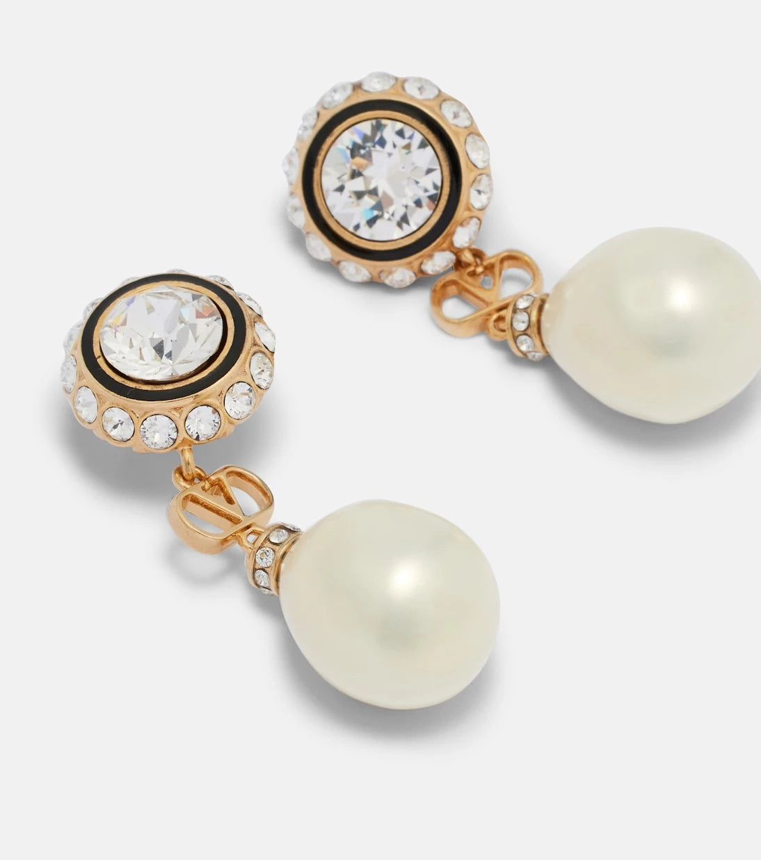 Valentino - VLogo embellished drop earrings