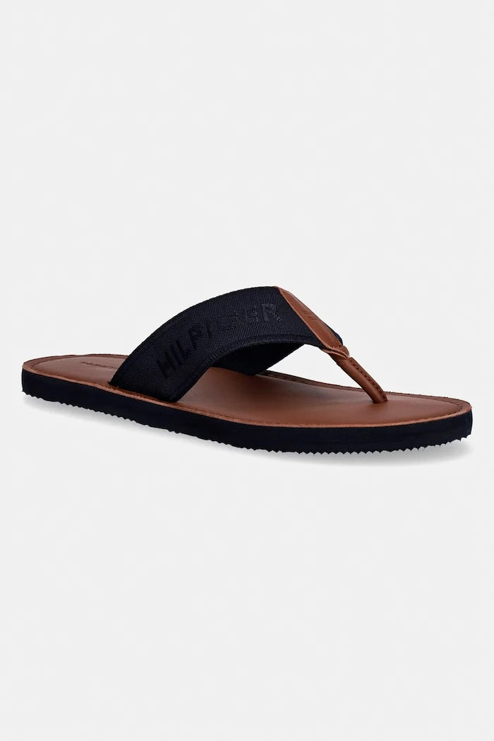 Tommy Hilfiger Erkek Parmak Arası Terlik HILFIGER LEATHER BEACH SANDAL