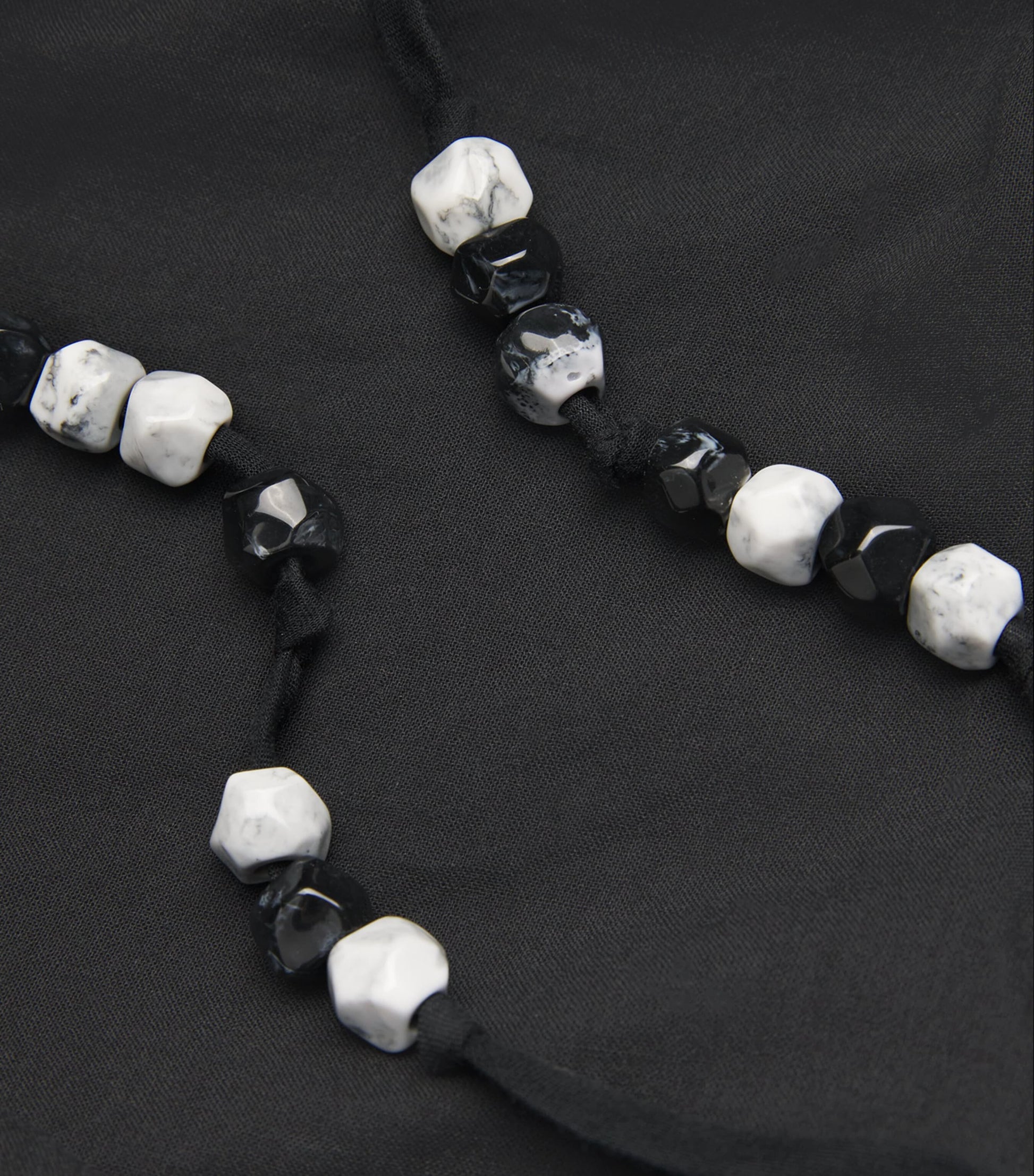 Black Cotton Bead-Detail Azura Mini Dress