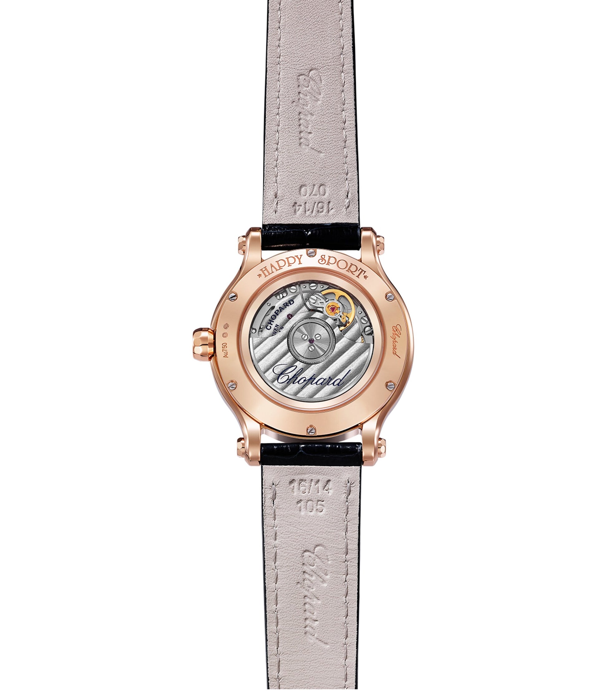 Chopard Rose Gold and Diamond Happy Sport Automatic Watch 33mm