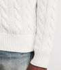 Polo Ralph Lauren White Cotton Cable-Knit Sweater