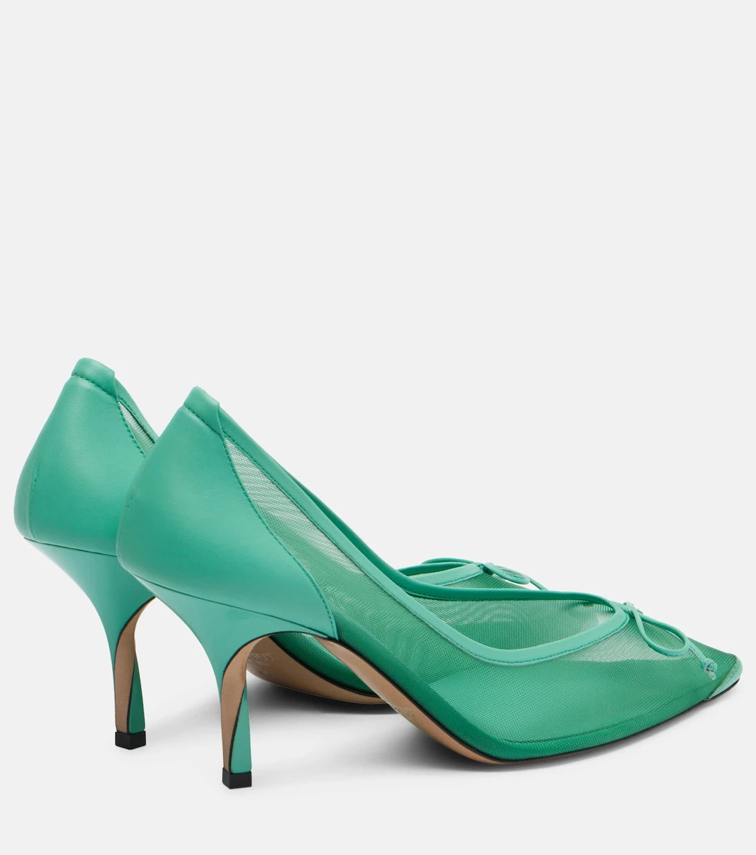 Jacquemus - Tourni 80 leather-trimmed mesh pumps