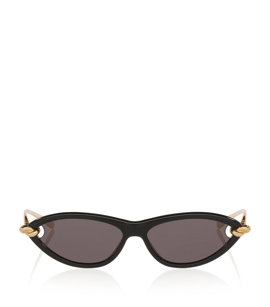 Bottega Veneta Black Cat Eye Sunglasses