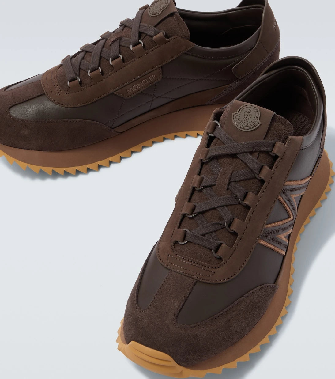 Moncler - Pacey2 suede-trimmed sneakers