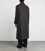 Black Boiled Wool Overcoat