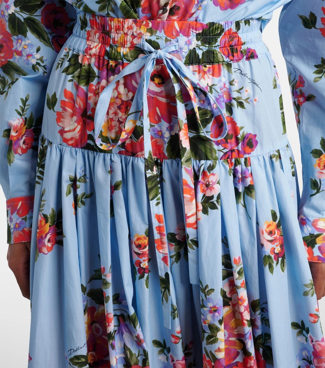 Dolce&Gabbana - Floral cotton poplin maxi skirt