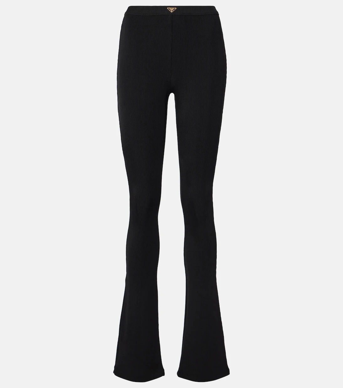 Prada - Fitilli örgü jarse İspanyol paça pantolon
