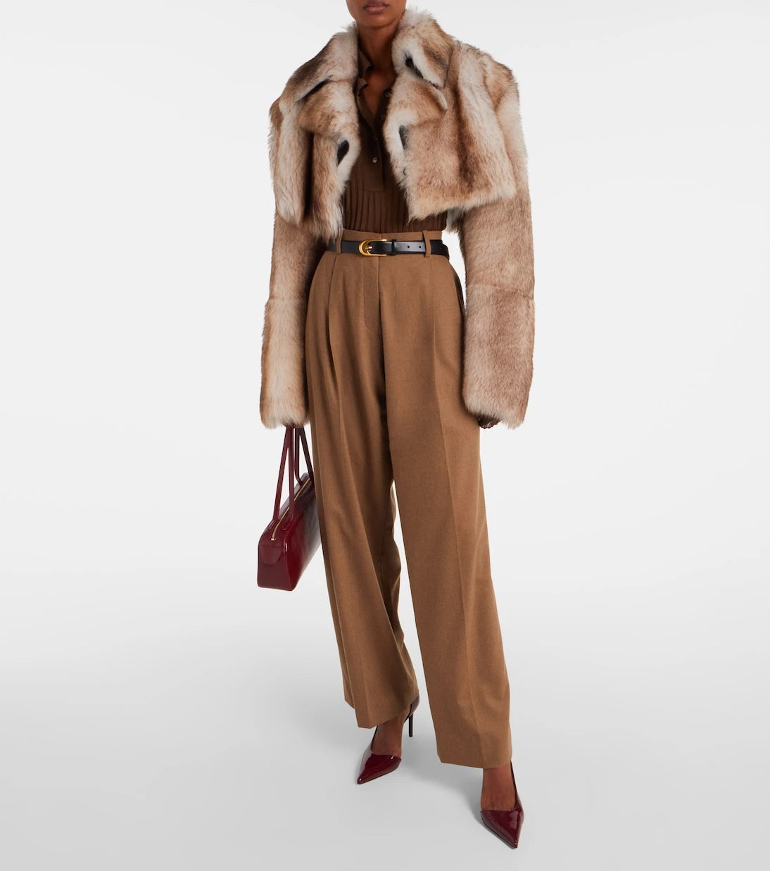 Khaite - Stallone cropped shearling jacket