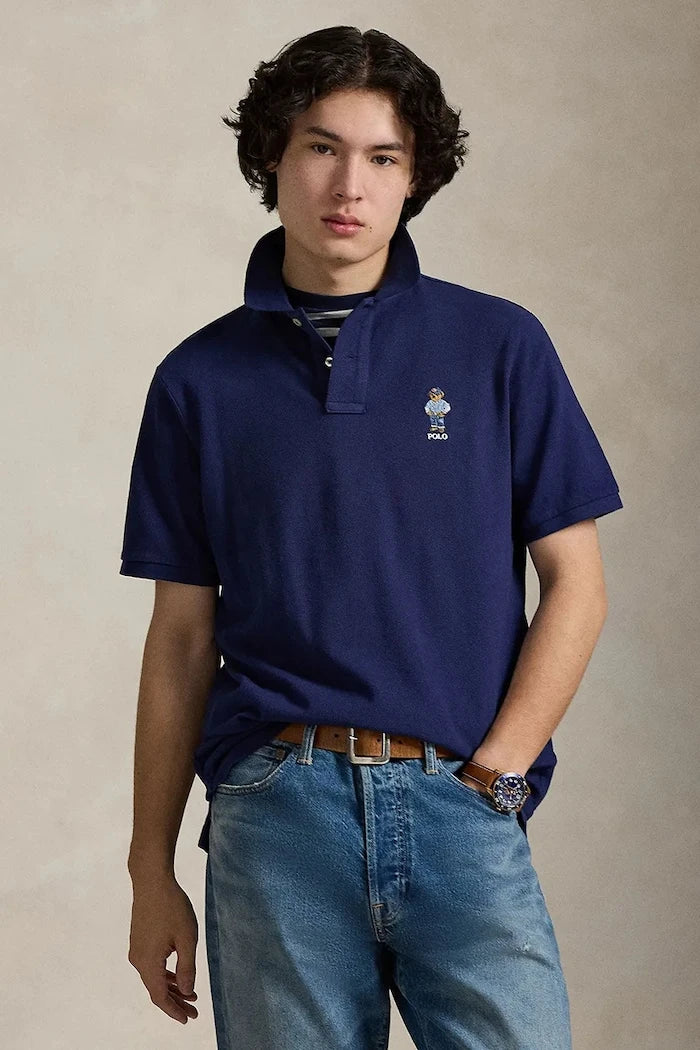 Памучна тениска с яка Polo Ralph Lauren