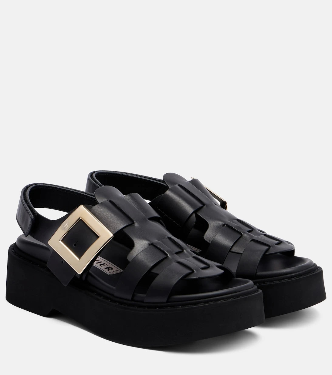 Roger Vivier - صنادل Viv' Rangers الجلدية بنعل سميك