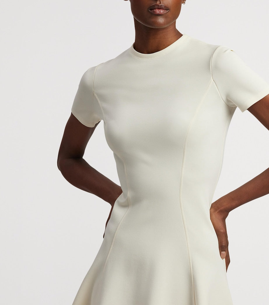 Beige Chiffon A-line Dress