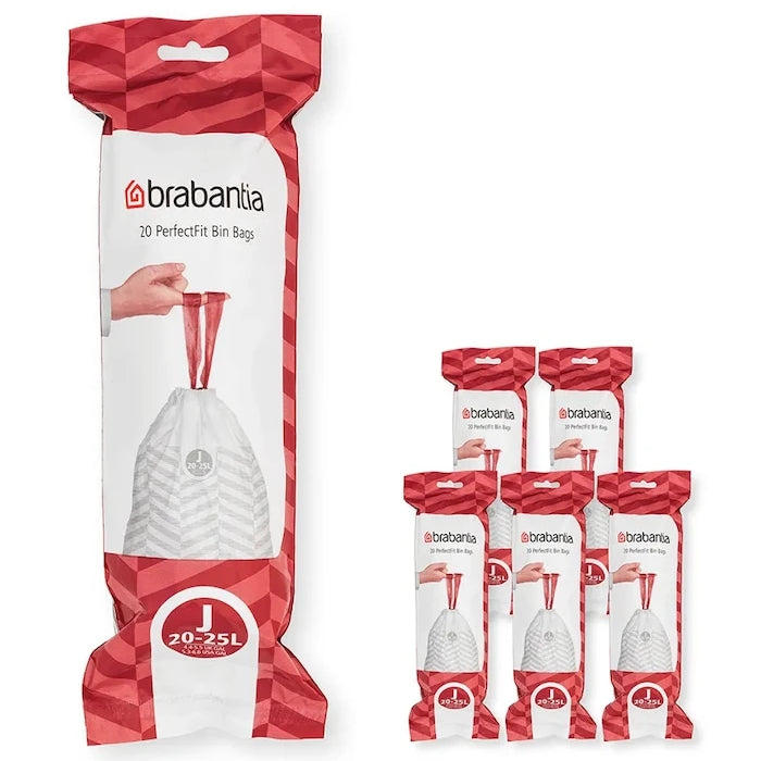 Торби за боклук Brabantia PerfectFit, J, 20-25 L, 6 x 20 szt.