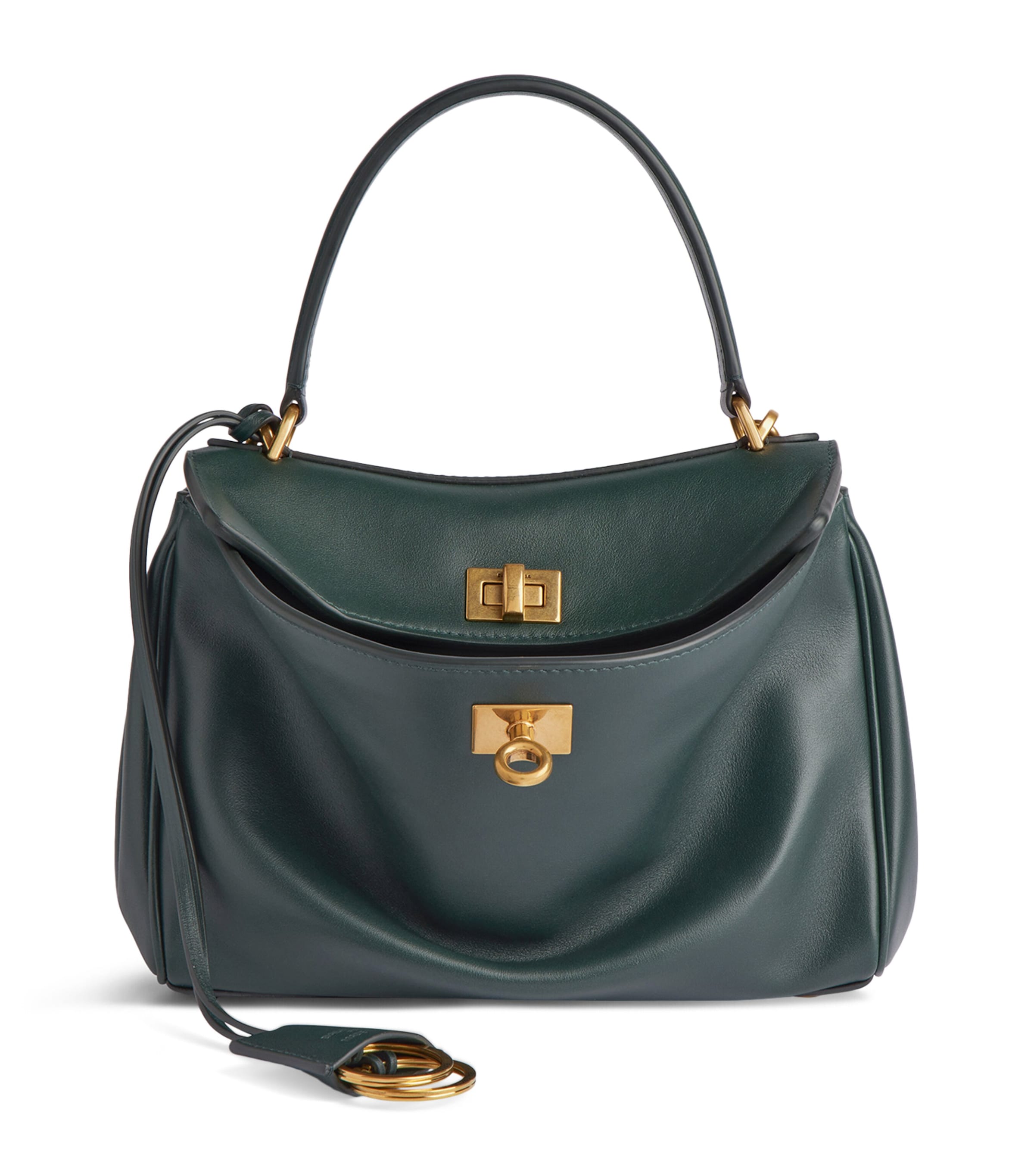 Balenciaga Green Mini Leather Rodeo Top-Handle Bag