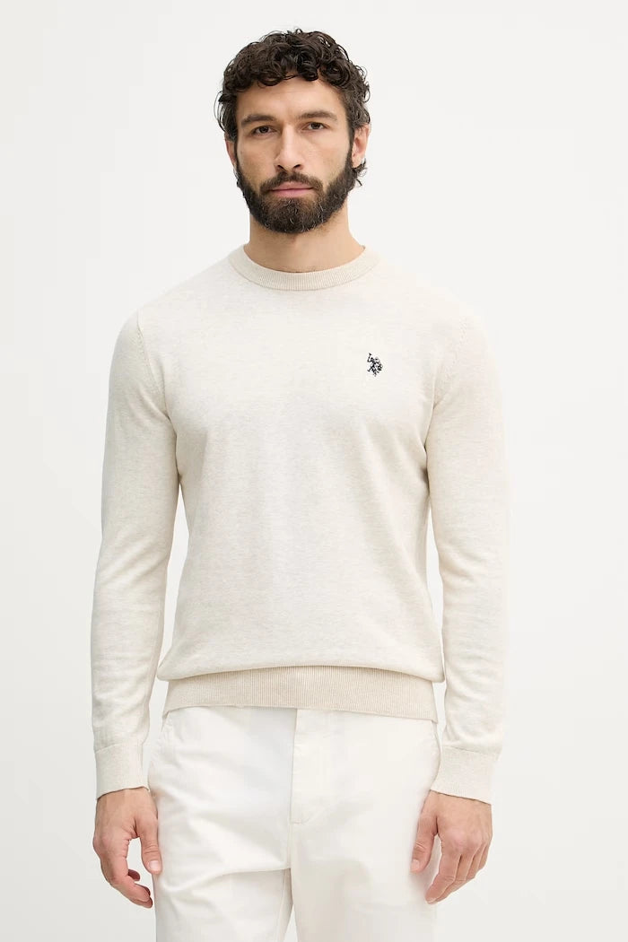 U.S. Polo Assn. пуловер мъжки от памук DHM KNIT