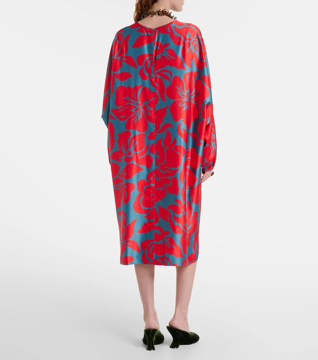 Dries Van Noten - Floral satin midi dress
