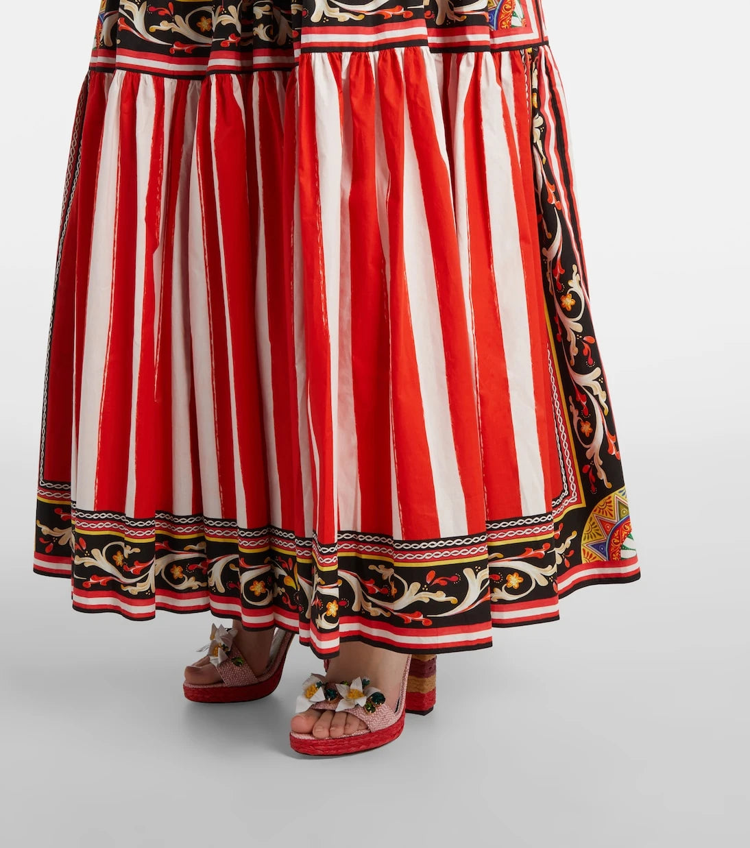 Dolce&Gabbana - Taormina striped cotton maxi skirt
