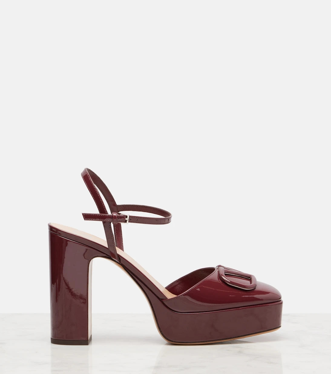 Valentino Garavani - VLogo 115 patent leather platform pumps