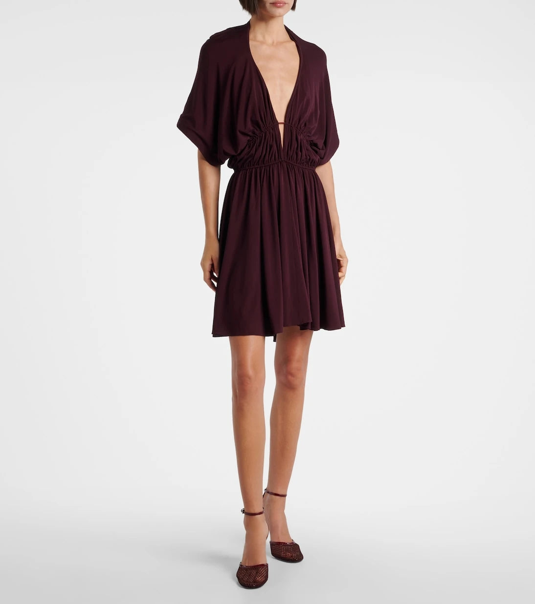 Alaïa - Gathered open-back minidress