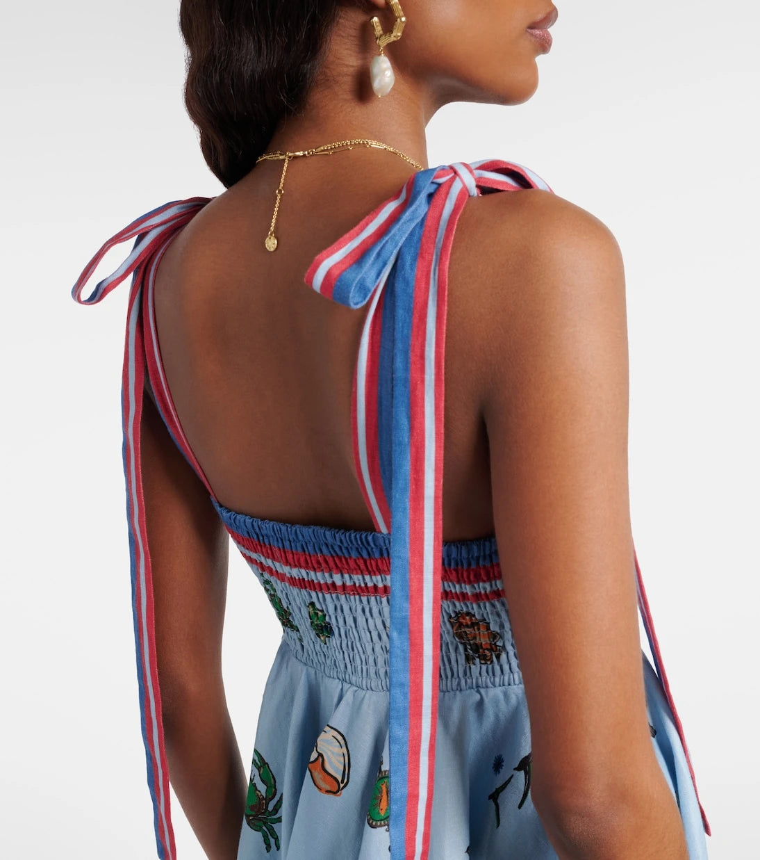 Alémais - Printed linen minidress