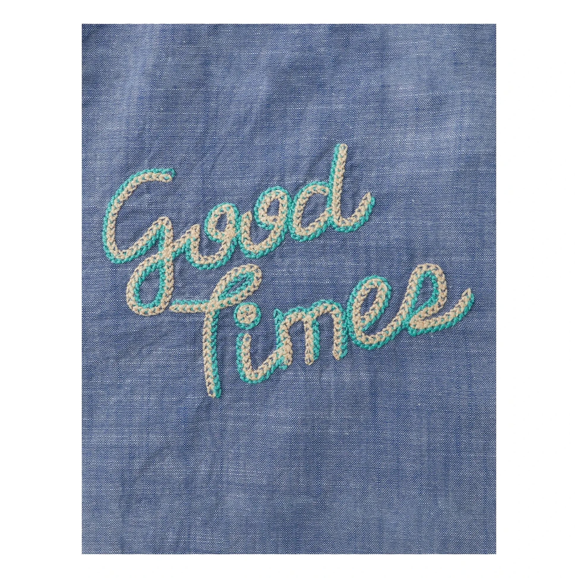 Gingersnaps - Lewis Embroidered Chambray Shirt | Blue