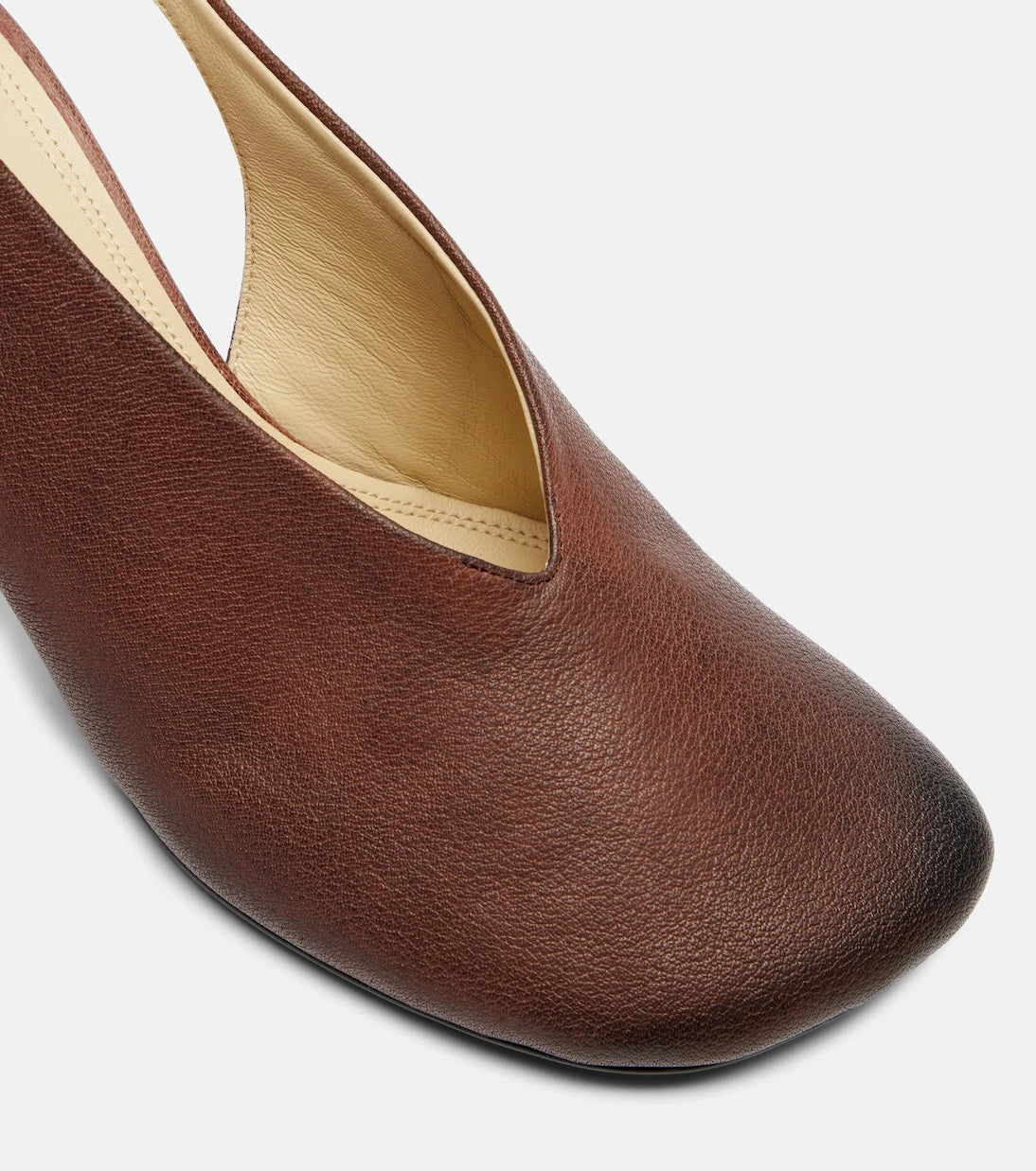 Lemaire - Glove leather slingback pumps