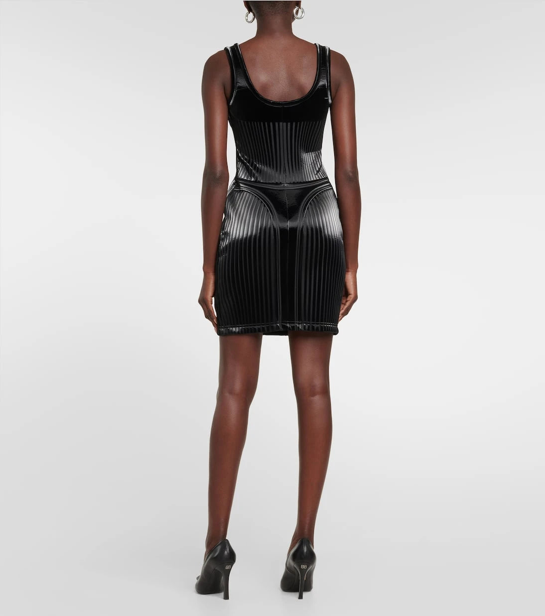 Mugler - Kabartmalı mini elbise
