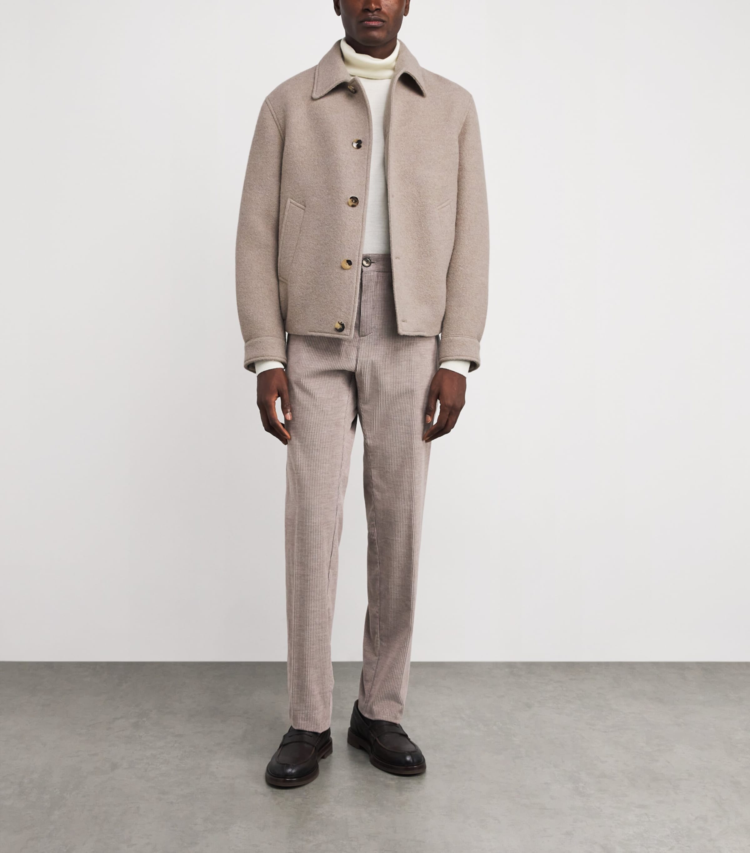 Agnona Brown Alpaca Pressed Spazzolino Overshirt