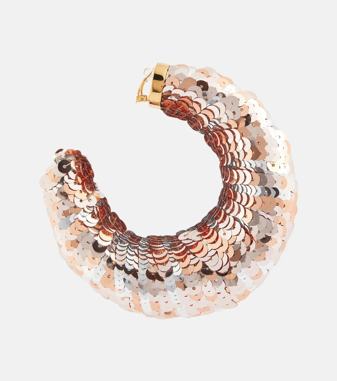 Tom Ford - Croissant sequined hoop earrings