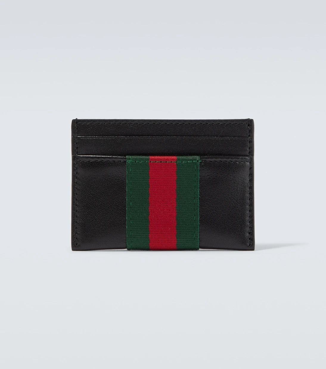 Gucci - Web Trademark leather card holder
