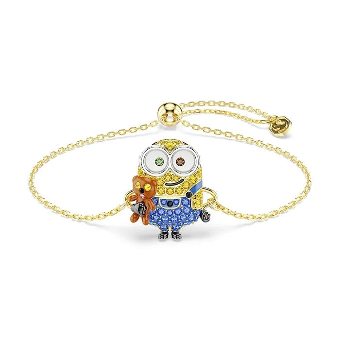 Swarovski kadın altın kaplama kristalli bileklik MINIONS
