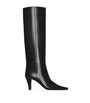 Saint Laurent Black Patent Leather Jill Knee-High Boots 75