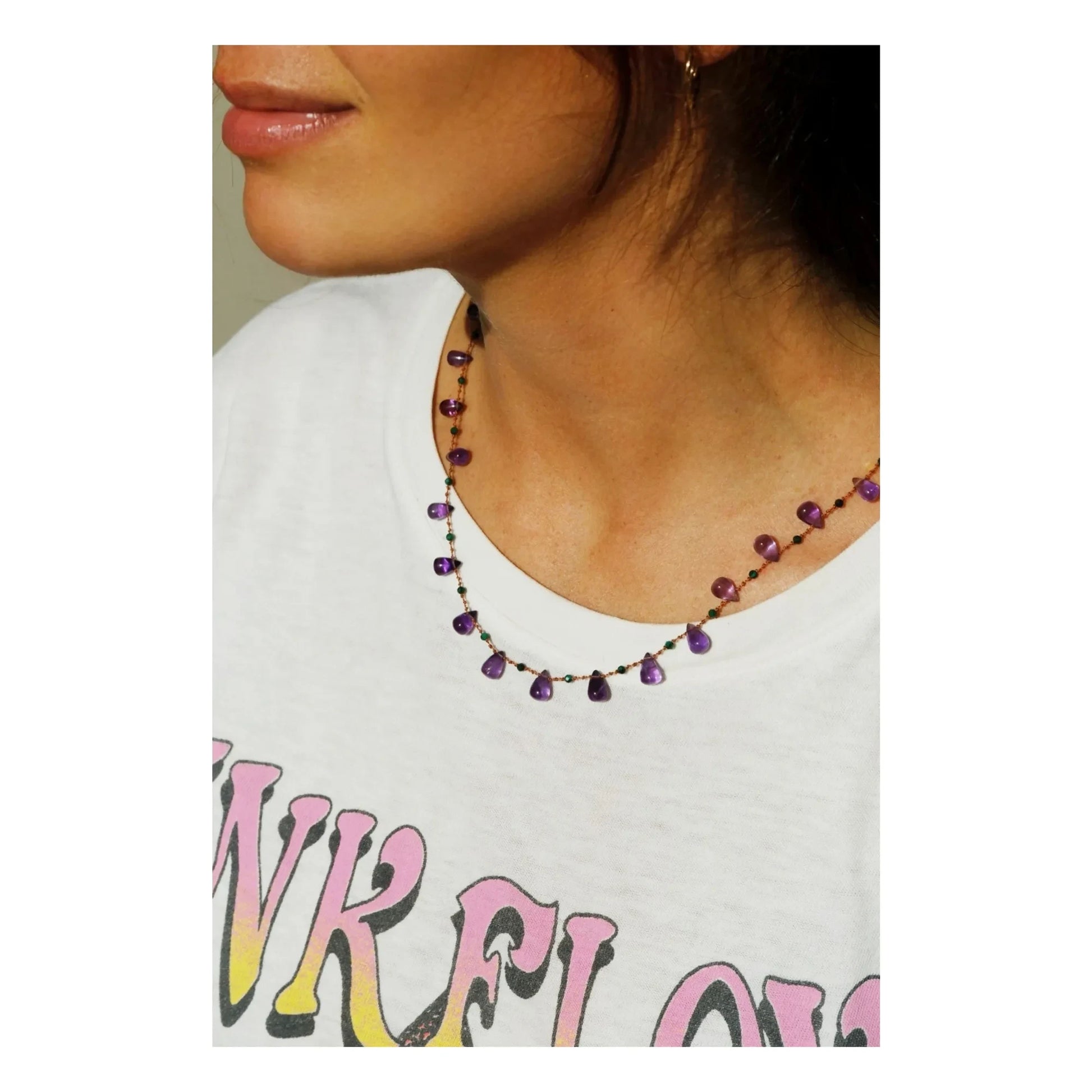 Ivarene - Youngtown Drops &amp; Beads necklace | Amethyst