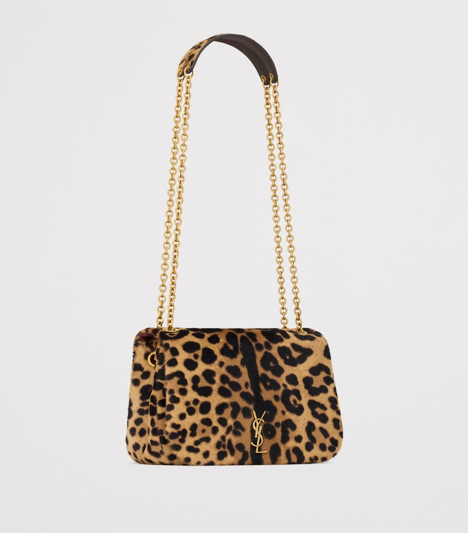 Saint Laurent Brown Mini Jamie 4.3 Leopard Print Shoulder Bag