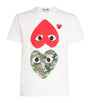 Comme Des Garçons Play Camouflage Mirrored Hearts T-Shirt