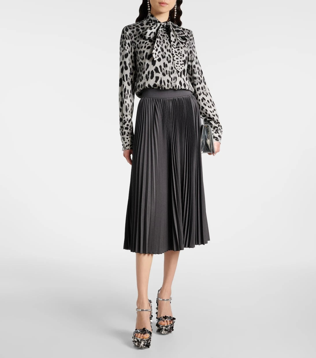 Dolce&Gabbana - Plissé midi skirt