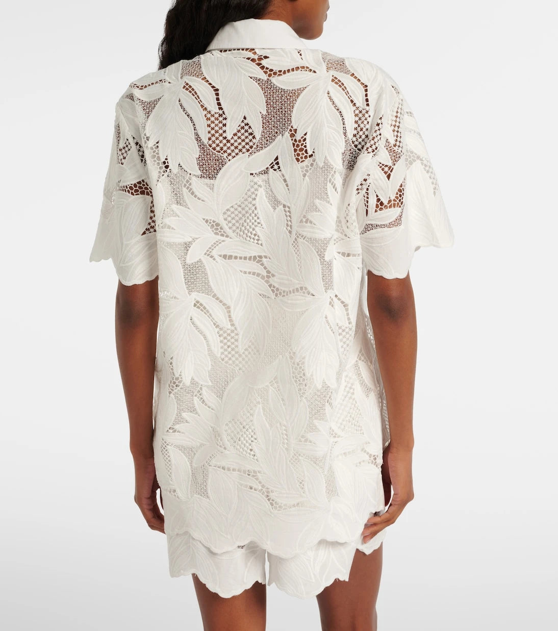 Erdem - Embroidered mesh shirt