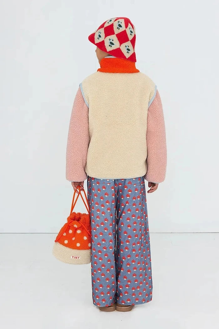 Çocuklar için fermuarlı polar üst COLOR BLOCK SHERPA JACKET