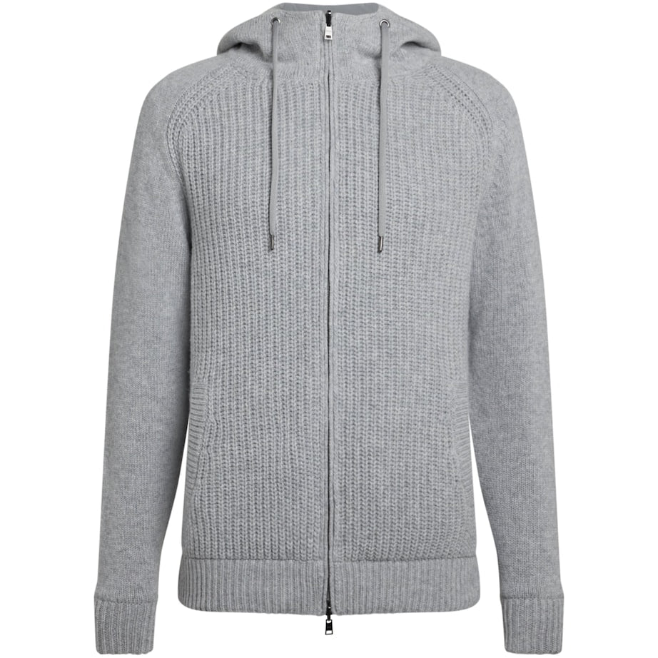 Green Wool Reversible Infinity Cardigan