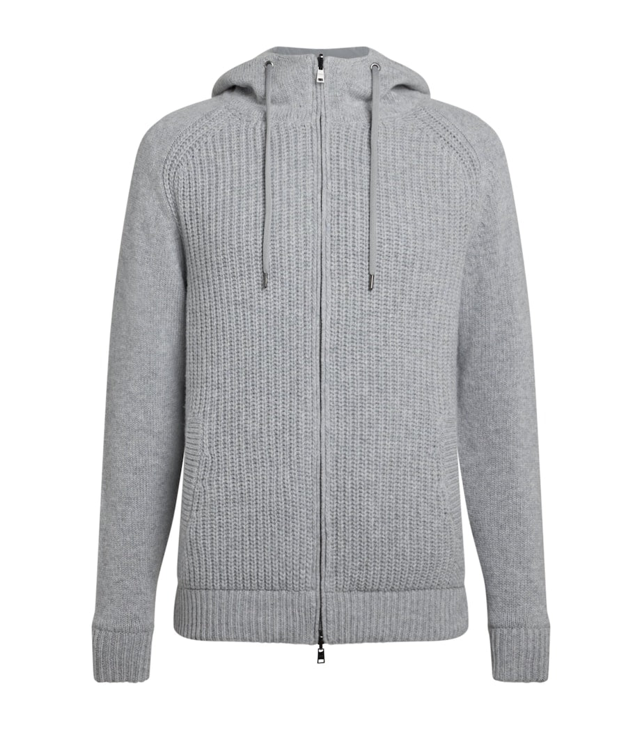 Green Wool Reversible Infinity Cardigan