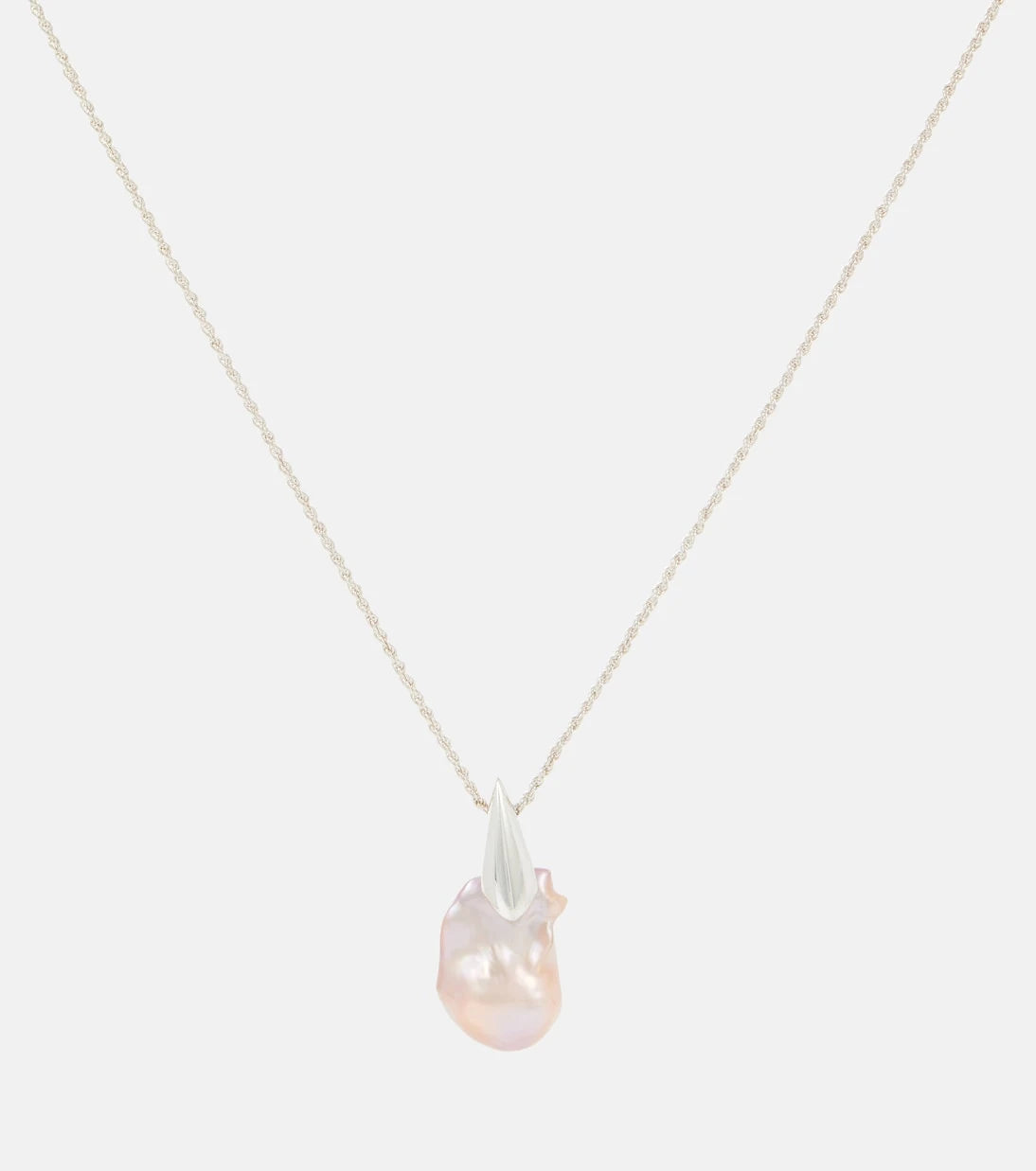 Bottega Veneta - Sterling silver necklace with freshwater pearl