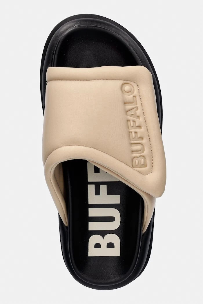 Buffalo platformlu kadın terlik ayakkabı Palma Velcro