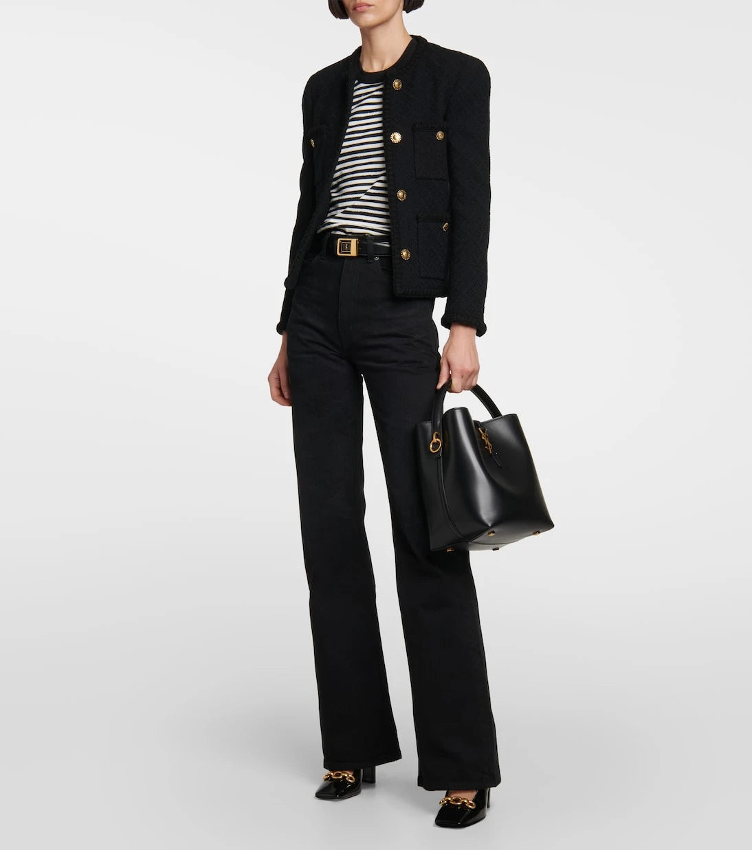 Saint Laurent - Cassandre striped jersey top